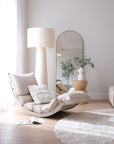 Lettino a dondolo LAAKSO, cuscino OHRA e cunei | set beige