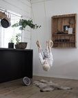 RINGS anillas de gimnasia | roble - cuerda blanca