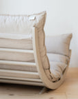 Lettino a dondolo LAAKSO, cuscino OHRA e cunei | set beige
