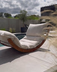 Mecedora outdoor LAAKSO, cojín outdoor OHRA y cuñas | conjunto