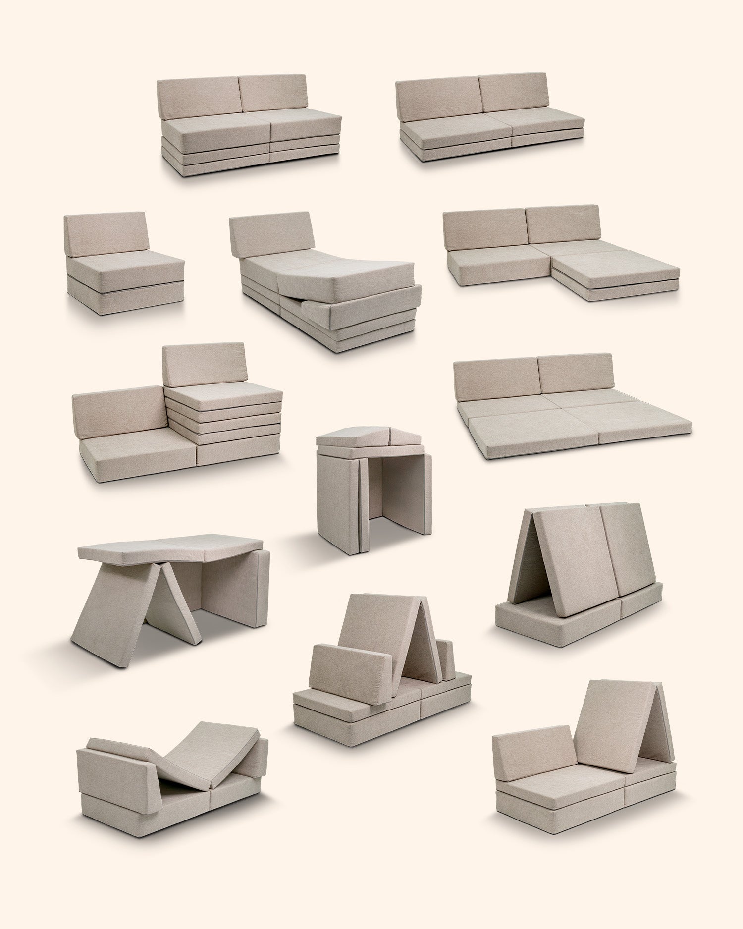 KINOS divano da gioco con struttura per divano LAAVU